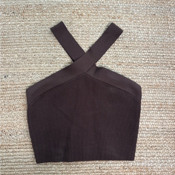 Aritzia Brown Crosstank - Picture 1 of 2